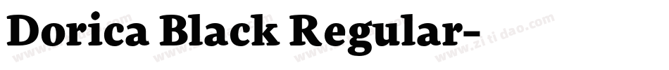 Dorica Black Regular字体转换